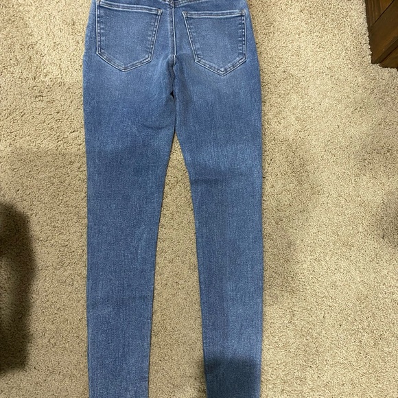 Express Ladies Raw Hem Skinny High Rise Jeans NWT - Picture 3 of 6